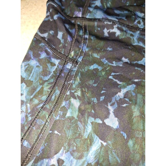 Lululemon Run Top Speed Crop Luxtreme Floral Backdrop Blue Legging XS Yoga - Picture 3 of 7